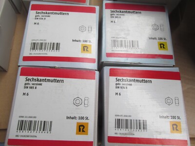 Reyher Sechskantmutter Mutter  M6 ( 4Packungen )/ LiReg2K11