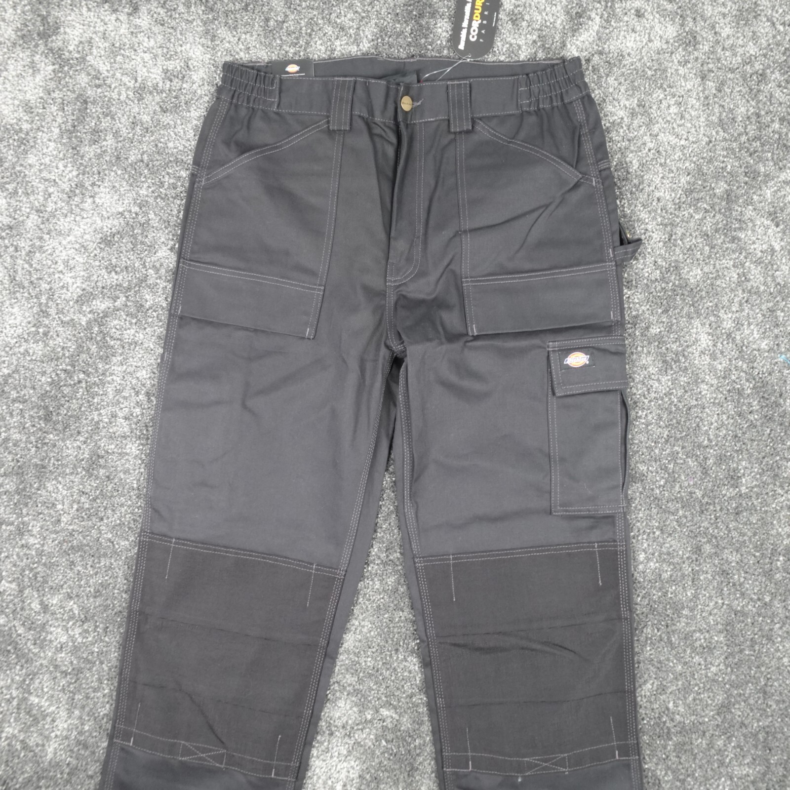 Dickies Cargo Trousers GDT290 Mens Size 36 S 36x29 Black New With Tags