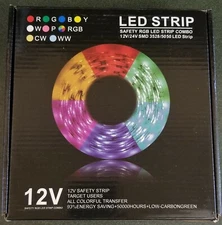 LED Light Strip, 5 Meters - RGB Safety Combo LED 5050 Strip - Color Changing