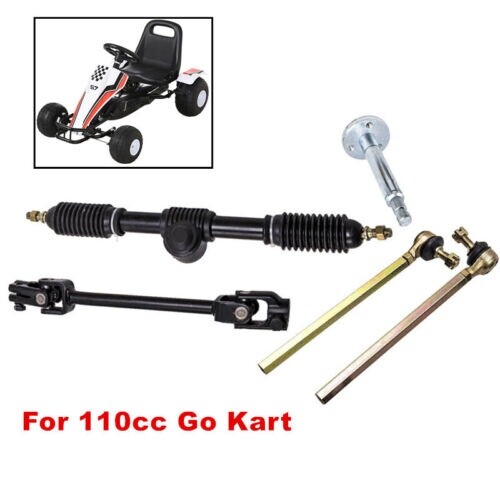 for 110cc Go Kart Lenkung Lenkgetriebe Spurstange Montage Set DE Neu - Afbeelding 1 van 11