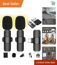 Omnidirectional Wireless Lavalier Microphone for iPhone, Android  Laptops
