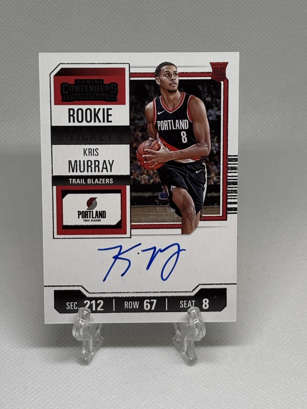 2023-24 Panini Contenders - Kris Murray - Rookie Ticket Auto On Card - RC - 9742