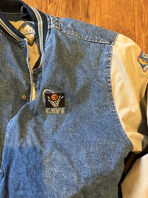 RARE 1997 NBA All Star Weekend Denim Coat Jacket Cleveland