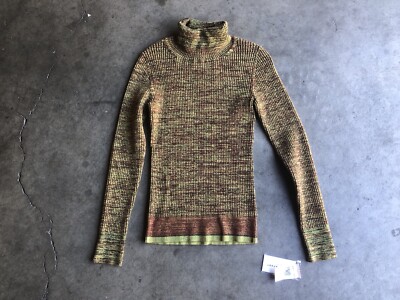 NWT Apiece Apart New York Ribbed Turtleneck Sweater sz Medium Moss