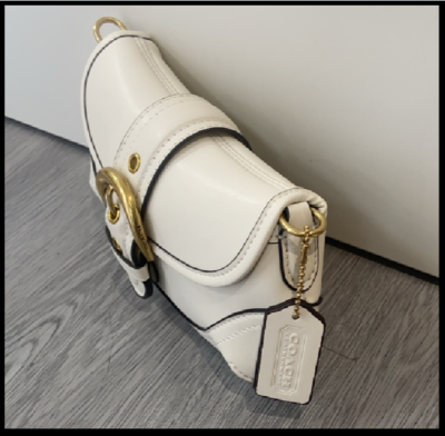COACH CAN44 Soho Bag 25 In Signature Jacquard Chalk Brass Outlet