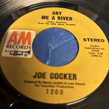JOE COCKER - CRY ME A RIVER / GIVE PEACE A CHANCE - 7" VINYL 45 RPM