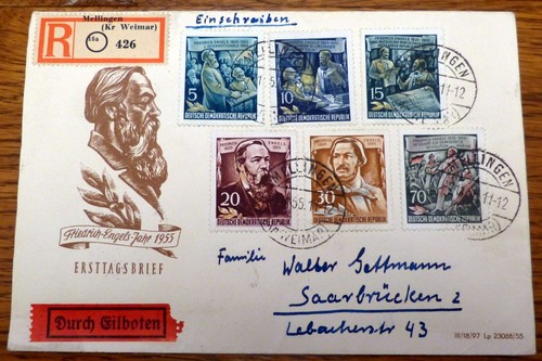 Auswahl DDR FDC 1955 Ersttagsbrief Brief First Day Cover Deutschland Berlin SST - 第 21/46 張圖片