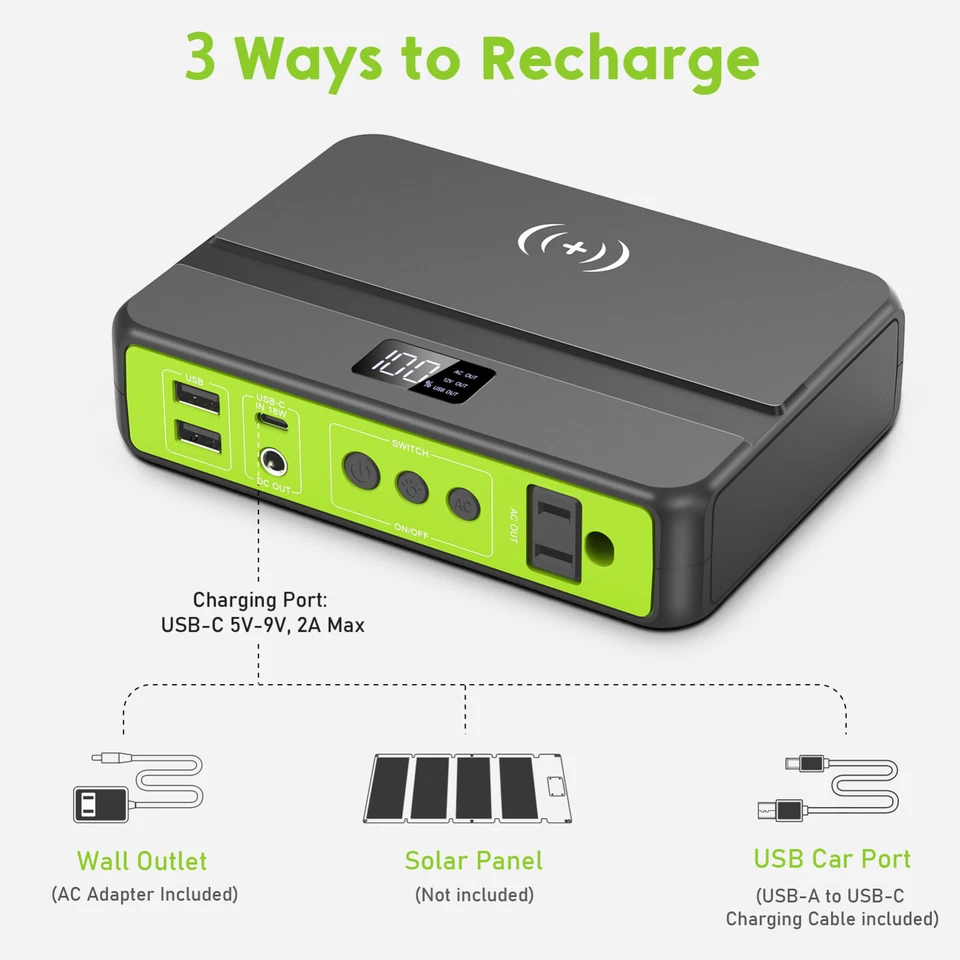 83Wh Portable Power Bank 85W Phone Tablet Drone Backup Battery External Charger - Image 3 of 4