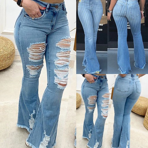 ripped bell bottom jeans