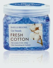 Smells Begone Odor Absorber GEL BEADS 12 oz Brushed Cotton Scent Non-Toxic 52012