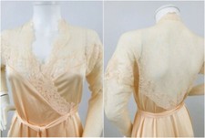 Vintage Glydons Lace Wrap Nightgown Robe Full Length-Small Hollywood Glam