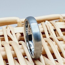 Comfort Fit 4mm Tungsten Wedding Band Women's Engagement Ring Wedding Band