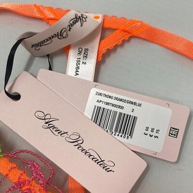 Agent Provocateur Zuri Orange Green Blue Thong AP2 Small NWT