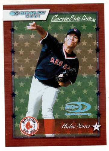 2001 DONRUSS #47 HIDEO NOMO CAREER STAT LINE #180/397