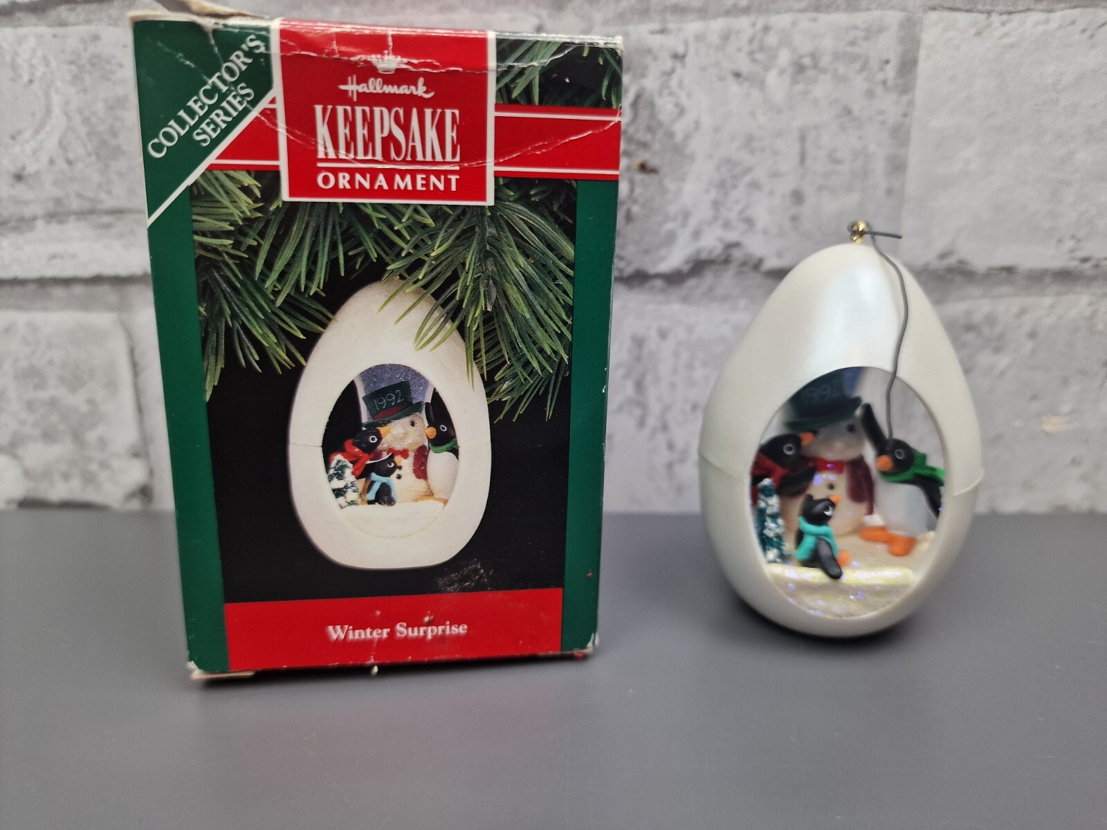 Vintage 1992 Hallmark (winter surprise) keepsake Christmas ornament, Xmas