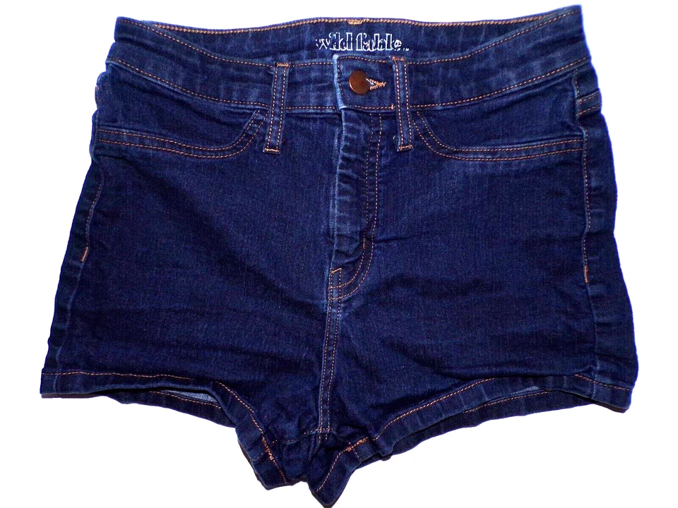 Wild Fable Women's Dark Wash High-Rise Jean Shorts SIze 6 DR8 - Image 3 of 4
