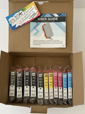 EJET Premium Ink Cartridges 564XL (11 Pack) 5 Black, 2 Yellow, 2 Magenta, 2 Cyan