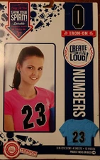 8" Iron-On Black Numbers Show Your Spirit DIY Sealed Jersey #'s 2-9 11 00  12pc 