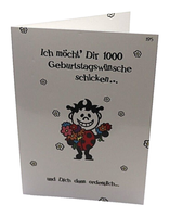 Geburtstagskarte 1000 WüNsche Karte Zum Geburtstag GrußKarte Klappkarte KüSsen