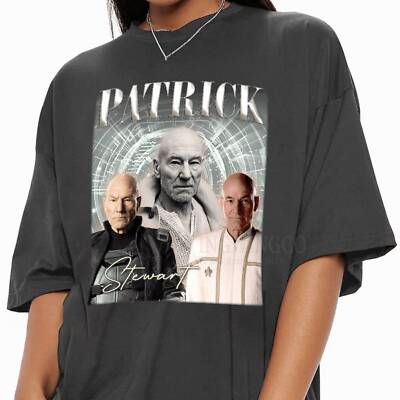 Patrick Stewart Vintage Bootleg Tee, Patrick Stewart Vintage Graphic Shirt