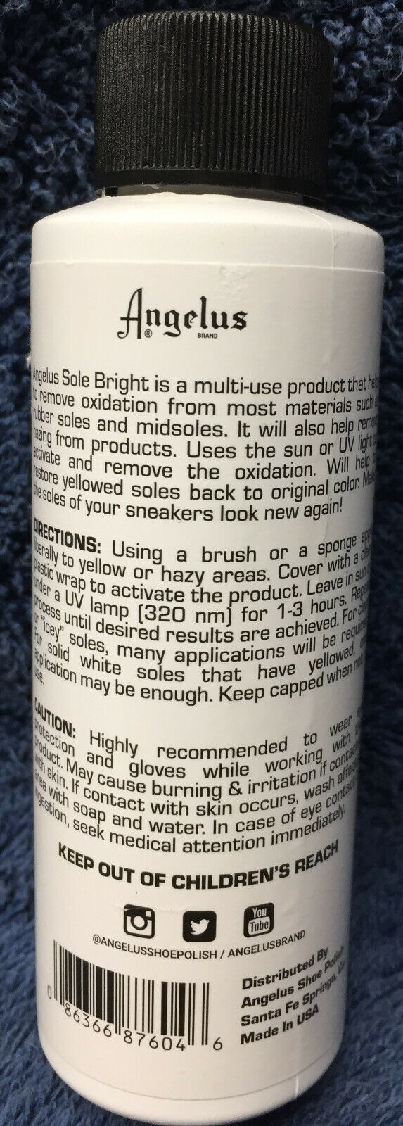 Angelus Sole Bright 3.9oz Sole Restorer, Cleans & Removes-Oxidation  Yellowing
