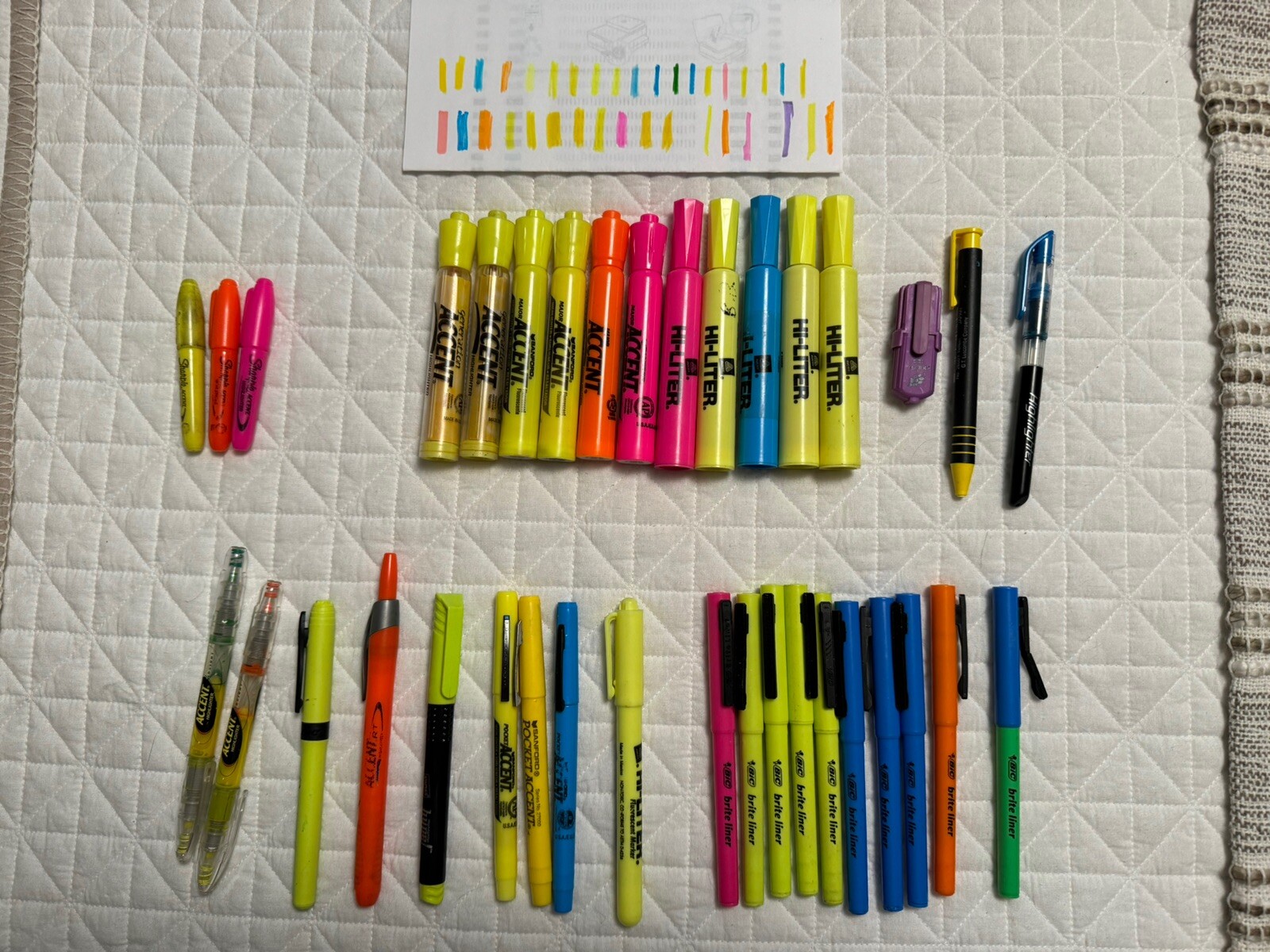 Highlighter Markers Lot Of 35+ Fine And Regular Used-image