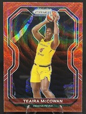 TEAIRA MCCOWAN 2021 Panini WNBA Prizm RED WAVE PRIZM #57 Indiana Fever
