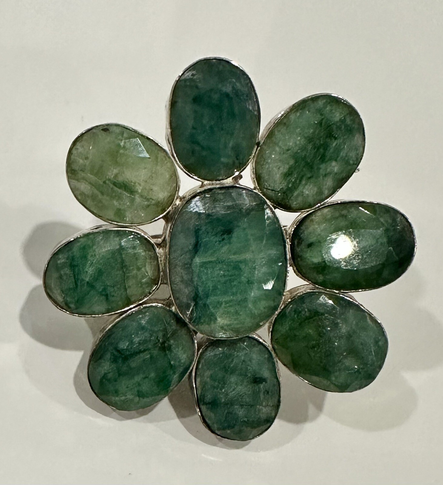 Sterling Silver And Emerald Ring - image 1