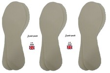 3 Pair Pack of Comfort Ready Cut to Size UK made Shoe Insoles Sizes 3s to 15s