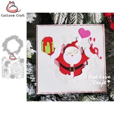 Christmas Happy Santa Claus Metal Cutting Dies Scrapbooking Card Making Craft