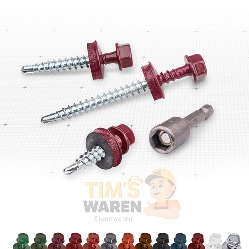 Trapezblech Schrauben RAL BIT inkl. Trapezblech Bohrschrauben selbstbohrend Dach - Bild 5 von 31