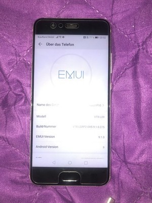 Huawei P10 mit entsperrtem Bootloader und einer goldenen Rückseite