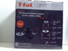 T-Fal Ingenio 10 Piece Non-Stick Cookware Set Black - New