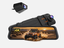 WOLFBOX M40lite 4K 10"Rear View Mirror Camera, Dash Cam Front and Rear for Car.O