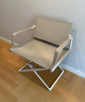 DEDON SeaX Sessel faltbar Jean-Marie Massaud Leder beige