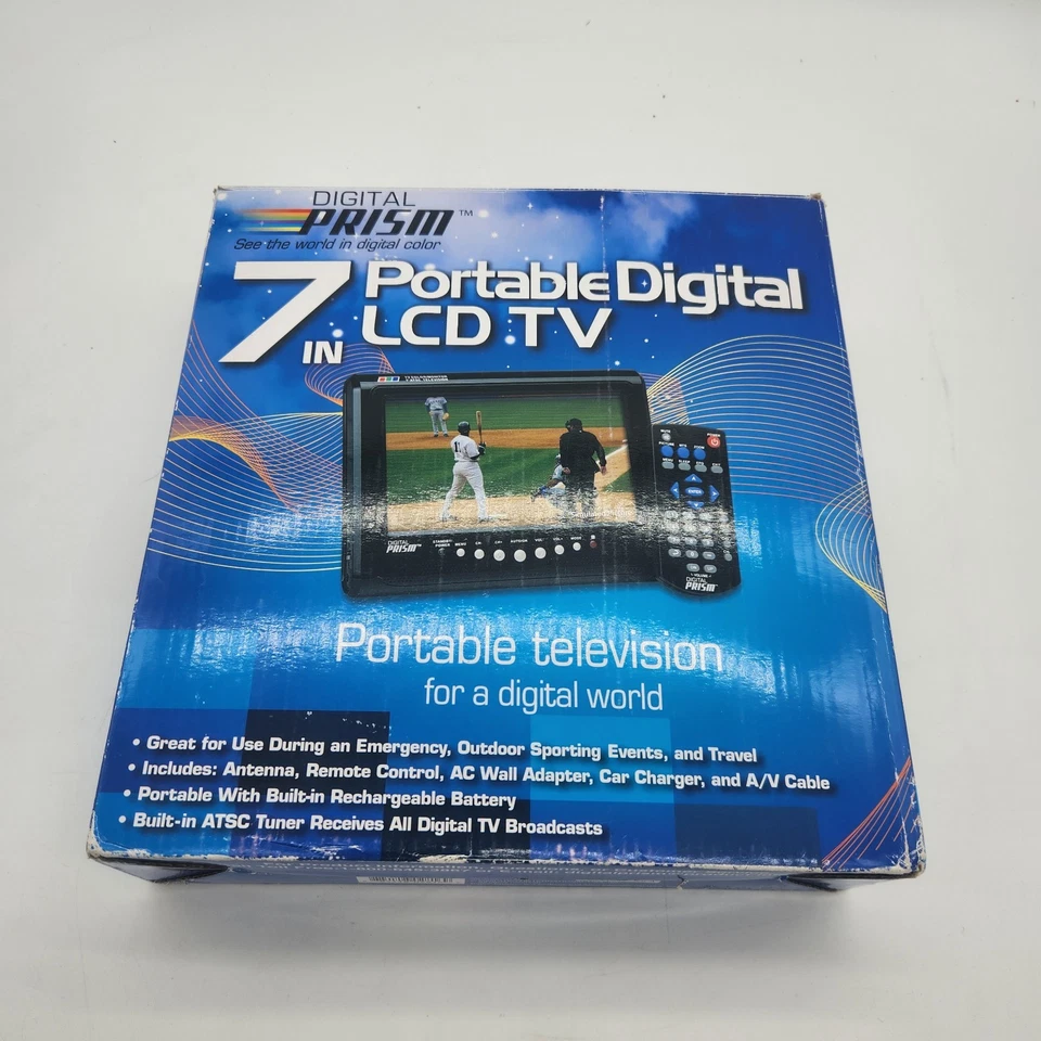 Digital Prism ATSC-710 Portable 7” Handheld LCD TV w/ Remote Gaming TV Open Box - Image 2 of 4