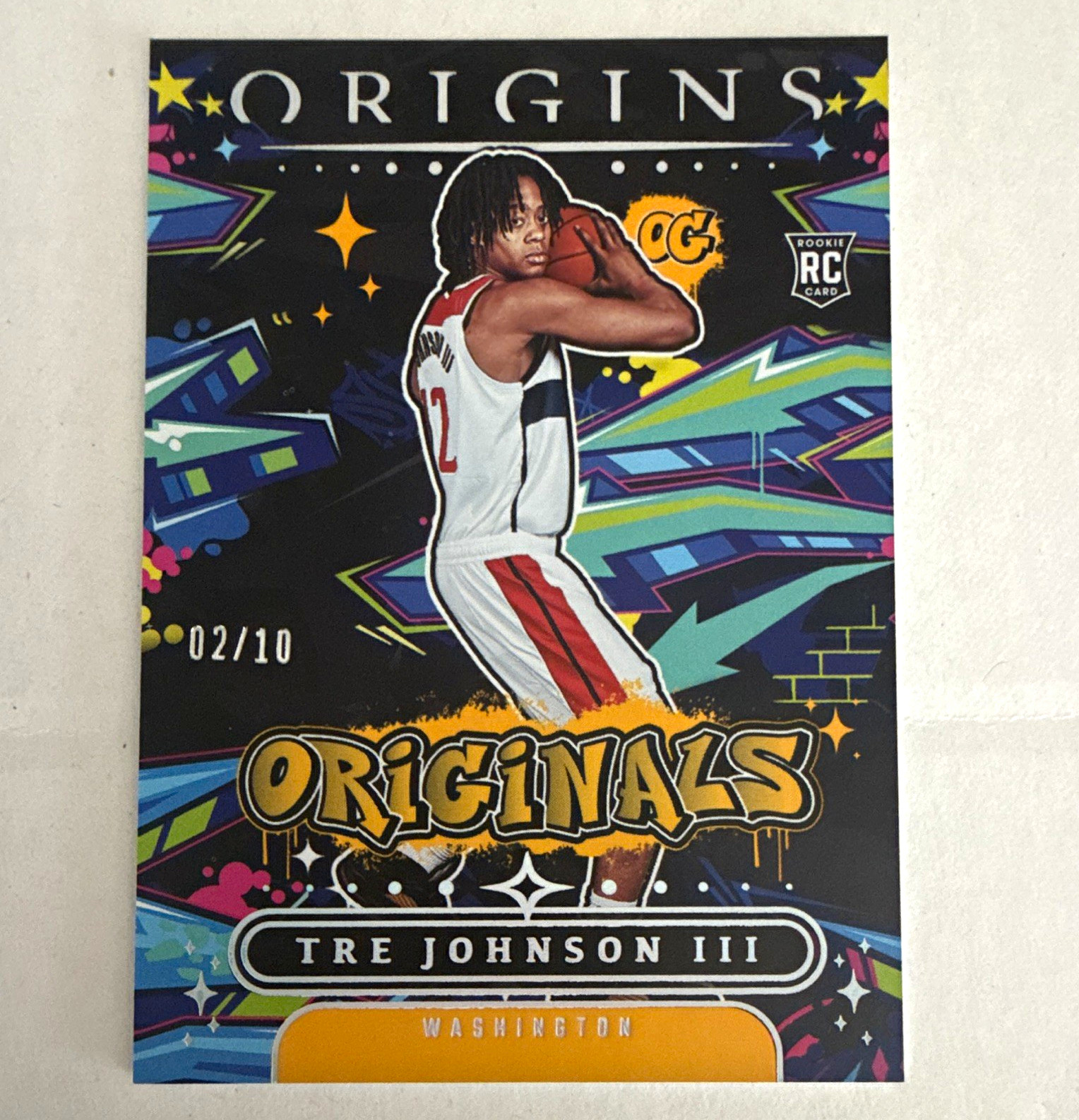 Panini Origins 2025-26 Tre Johnson III Wizards Originals RC /10 #6