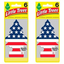 Little Trees Hanging Car and Home Air Freshener, Vanilla Pride Scent -Pack of 12