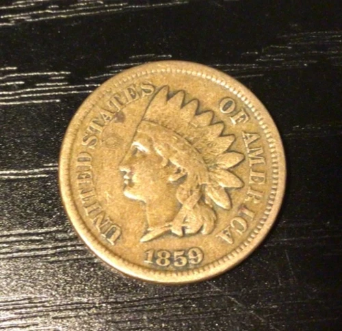 1859 Indian Head Cent Penny, Fine. LIBERTY! C39