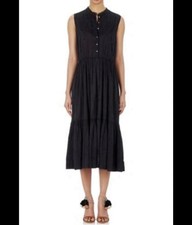 ULLA JOHNSON Voile Concha Dress Size 6 Black