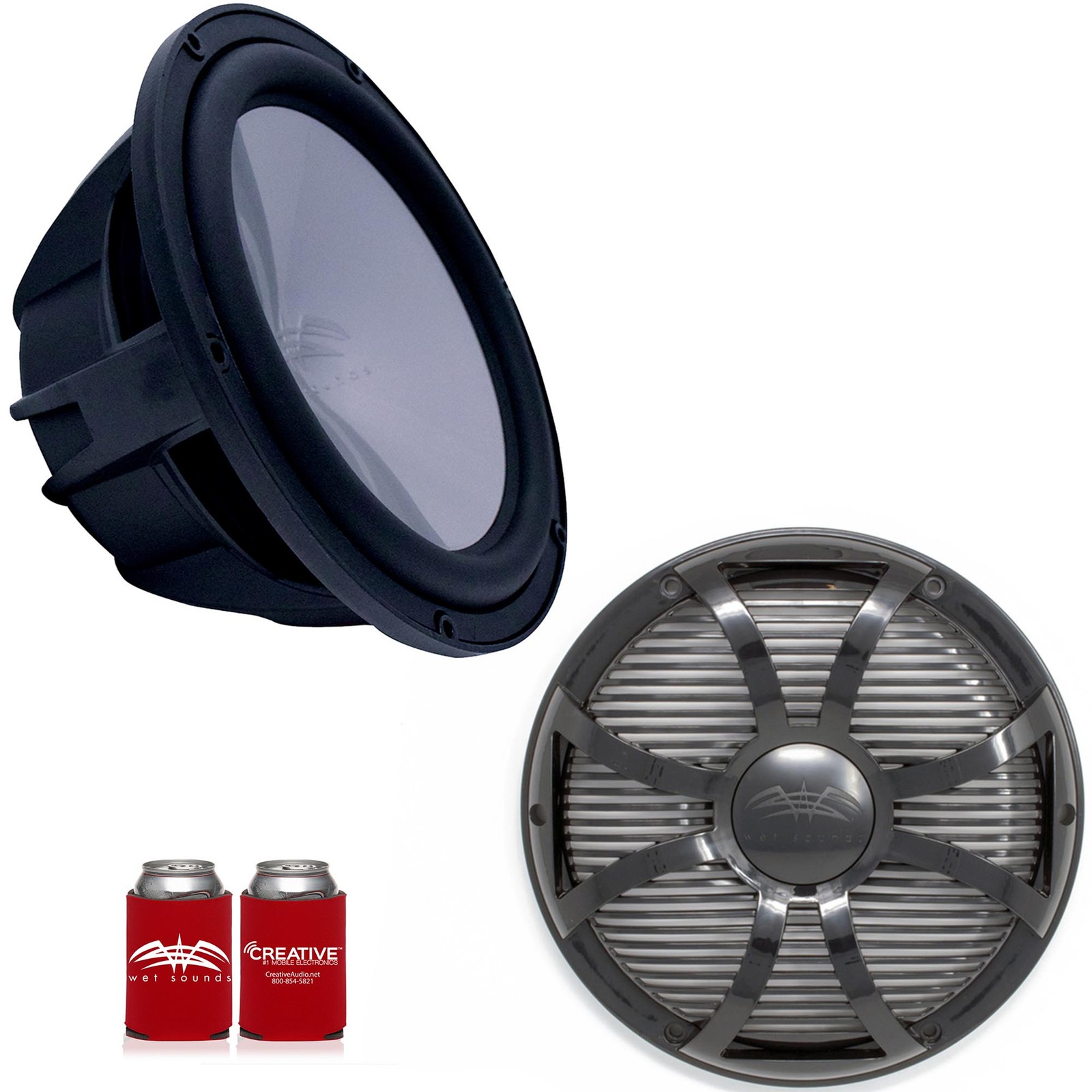 Wet Sounds 8" Black Subwoofer with Closed Style Grill