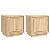 Nachttische 2 Stk. Sonoma-Eiche 44X35X45 Cm Holzwerkstoff