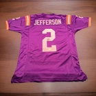 Justin Jefferson LSU Tigers Signed Custom Football Jersey JSA