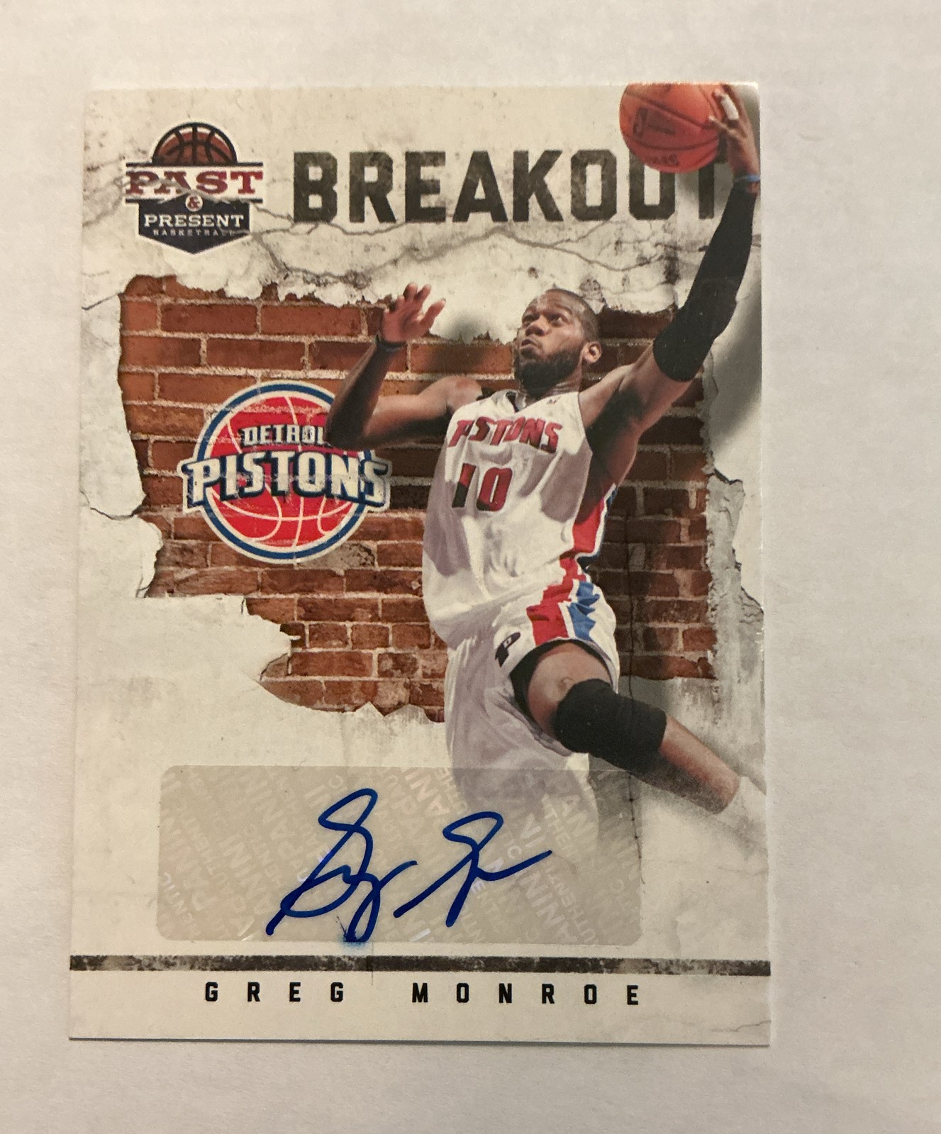 2011-12 Past & Present - Breakout Greg Monroe #21 Signatures (AU)
