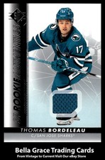 2022-23 SP Thomas Bordeleau #133 San Jose Sharks Rookie Authentics Jersey NHL 