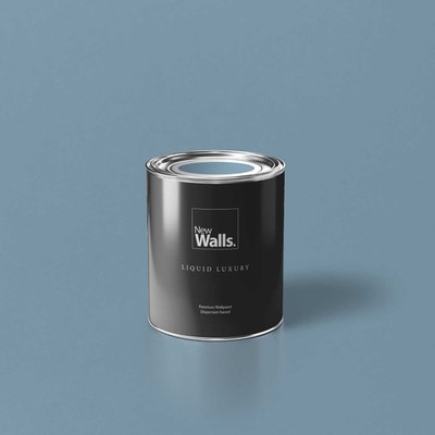 New Walls Premium Wandfarbe Nordisch Blau 1 Liter - 2,5 Liter - 5 Liter