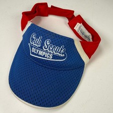 Augusta Sportswear Hat Visor Boys Youth Blue Red White Mesh Adjustable Cub