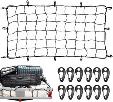 MaxxHaul Heavy-Duty Cargo Net   3' x 5' Stretches to 6' x 10'   Wide 6" Mesh....