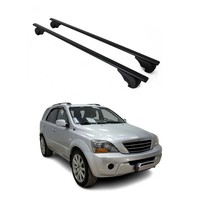 DachträGer GrundträGer FüR Kia Sorento 2002-2009 75Kg Stahl Schwarz 2 Tlg
