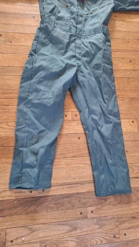 Dickies Deluxe Coveralls Men's 42M Olive Green Long Sleeve Workwear NOS image 9